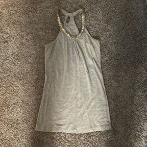 Gray beater tank top